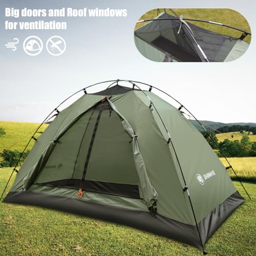 Backpacking Tent for Camping 1-5 Person Hiking Ultralight Tent for Waterproof Windproof Outdoor Two Doors Tents Easy Quick...