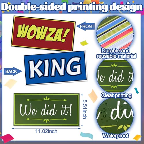 64 Designs Photo Booth Props Double Sided 11x5.5 Inch Holiday Photo Booth Props for Office Friend Christmas All Scene Birt...