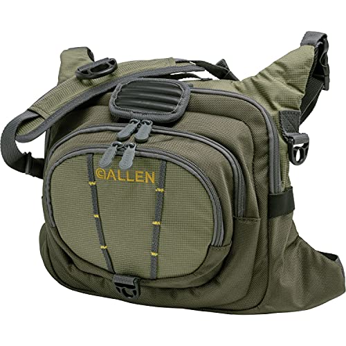 Allen Company Fall River Fly Fishing Chest Pack - Fits up to 6 Tackle/Fly Boxes and Other Accessories - Olive