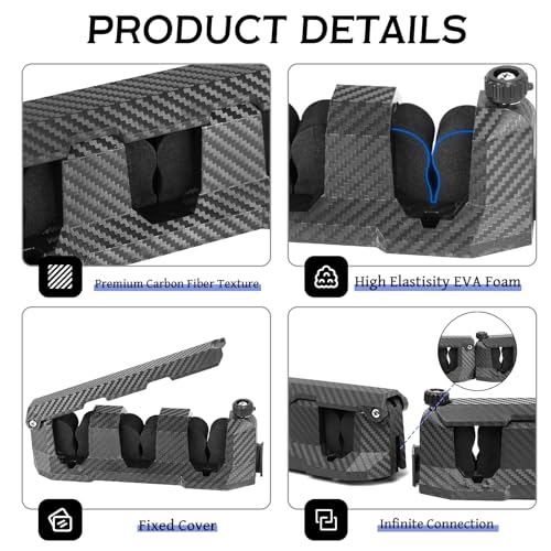 Ruppence 4-Pack Fishing Rod Holder for Garage, Wall Mounted Fishing Pole Holders with EVA Foam, Vertical Fishing Rod Rack ...