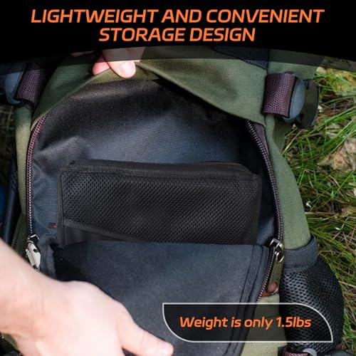 Mejora Portable Pocket Camping Chair,Ultralight Foldable Camp Stool with Compact Carry Bag, Heavy-Duty 220LBS Capacity for...