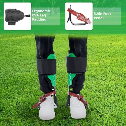 Tcatec Tree Climbing Spikes, Adjustable Height Tree Climbing Gear Kit with Soft Padding and Safe Belt, 220lbs Capacity Arb...