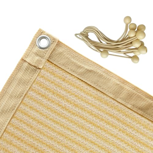 Shatex 90% Shade Fabric 6X 16ft Sun Shade Cloth Taped Edge with Grommets Sun-Block Mesh Shade for Pergola Cover Canopy Whe...