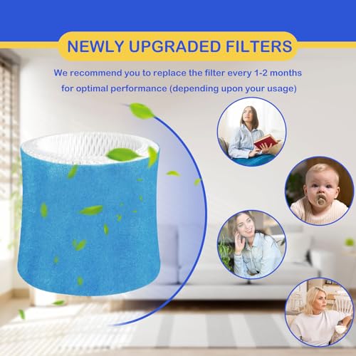 Roninby Humidifier Wicking Filter Replacement 2.0 Compatible with Canopy Bedside and Nursery Humidifier 2.0, Wood Pulp & P...
