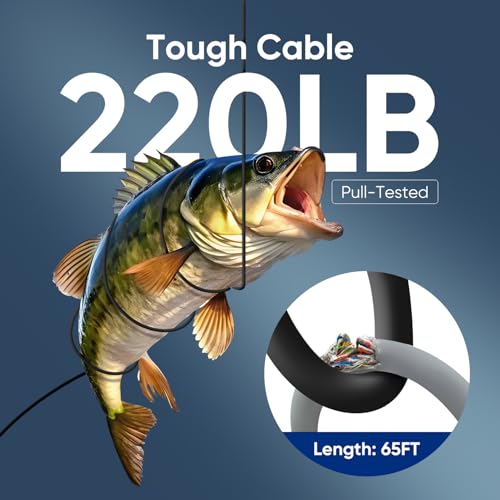 Underwater Fishing Camera 5 Inch, 1000TVL IPS Monitor Fish Finder, Wide Angle IP68 Waterproof, Infrared Night Vision with ...