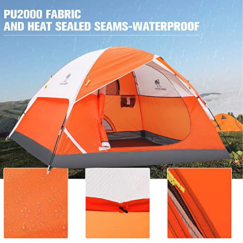 CAMEL CROWN 4/6 Person Tent Waterproof Lightweight Portable Backpacking Tent for Outdoor Camping Hiking