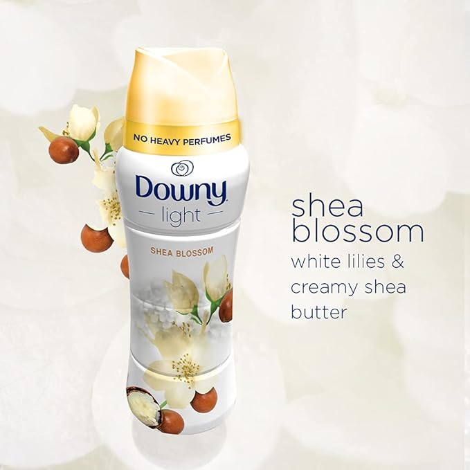 Downy Light Laundry Scent Booster Beads for Washer, Shea Blossom, 18.2 oz, with No Heavy Perfumes