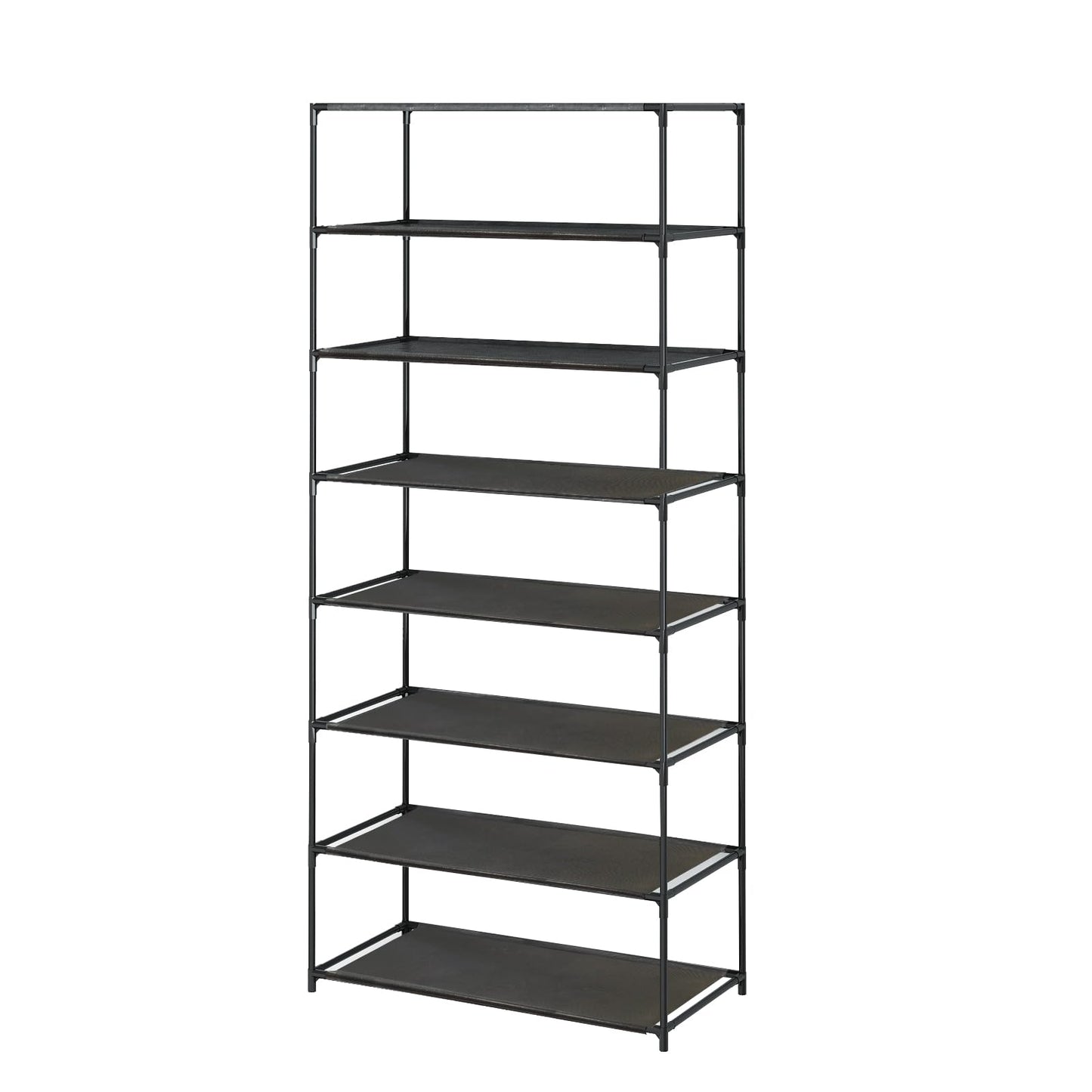 Rumiiro 10 Tier Free Standing Shoe Rack, Cloth Assembled Adjustable Shoe Shelf Organizer, Simple Changeable Assembly Storage Shelf Rack for Home, Bedroom, Entryway (24.5'' L x 12'' W x 60'' H)