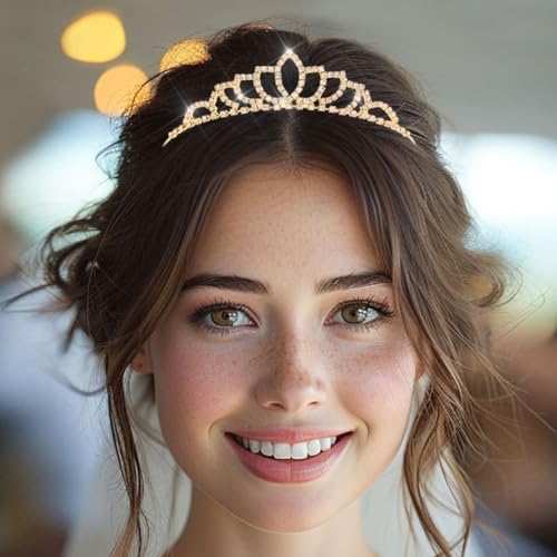 Kilshye Silver Tiaras and Crowns Rhinestone Wedding Tiara Birthday Prom Crown Hair Accessories for Women