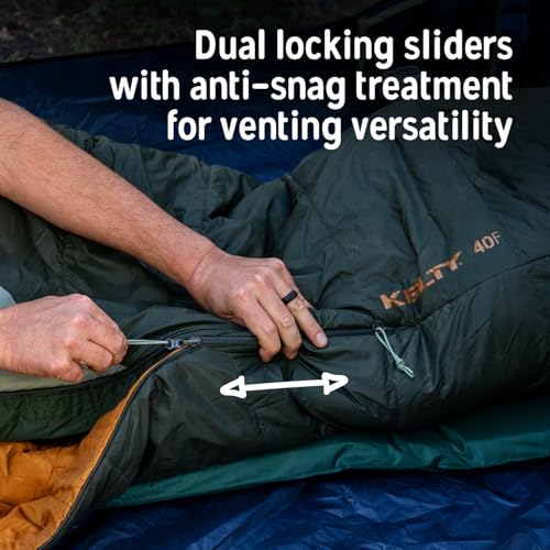 Kelty Cosmic Synthetic Fill 0 Degree Backpacking Sleeping Bag, Regular – Compression Straps, Stuff Sack Included