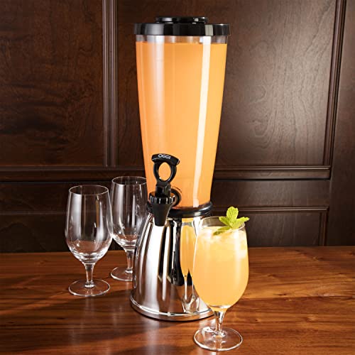 OGGI Beverage Dispenser - 3-quart / 6-Pints, Perfect for Parties, Use as Alcohol, Water, Lemonade Dispenser & More