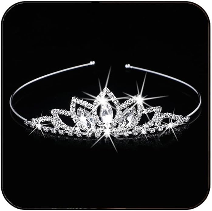Yean Silver Crystal Tiara Crowns Rhinestone Birthday Crowns Headband Tiaras for Women