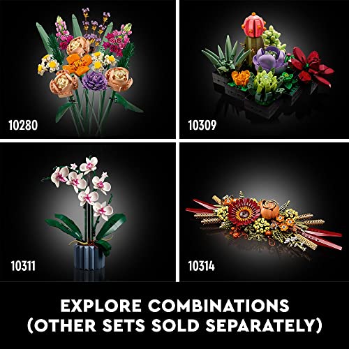 LEGO Icons Dried Flower Centerpiece Building Sets for Adults, Ages 18+ Years - Fall & Thanksgiving Decorations for Dinner ...
