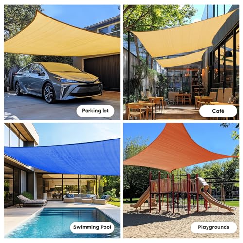 Quictent 20x26ft Sun Shade Sail for Patio, 185GSM Heavy Duty Rectangular Outdoor Sunshades UV Block Outside Canopy Cover f...