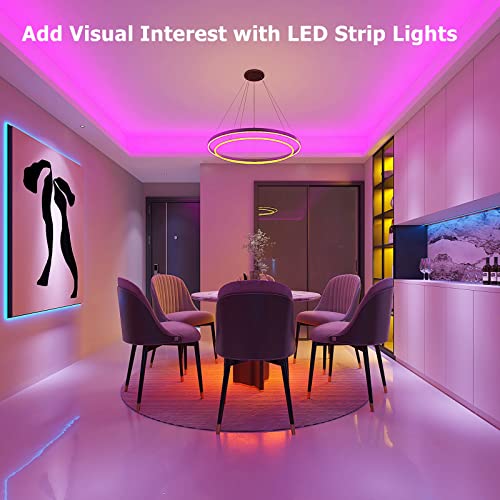 ZOZOO 100ft Led Lights for Bedroom(2 Rolls of 50ft), Smart RGB Led Strip Lights with 44-Key Remote & APP Control Music Syn...