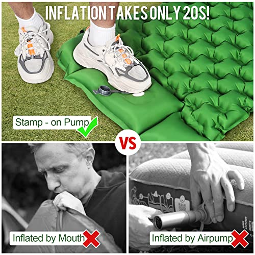 WANNTS Sleeping Pad, Ultralight Inflatable Sleeping Pad for Camping, Built-in Pump, Ultimate for Camping, Hiking - Airpad,...