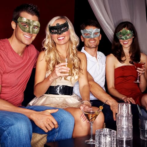 Allruyee 40 Pieces Masquerade Masks Vintage Antique Masks Venetian Party Masks