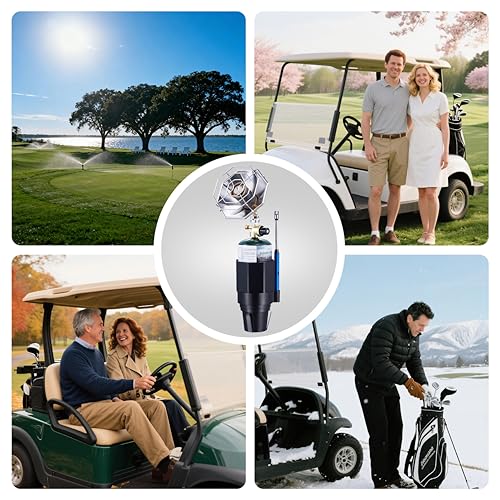6800BTU Propane Golf Cart Heater, Propane Heater with Igniter, 2 in 1 with Golf Cart Cup Holder&Cylinder Base, for Tent,Fi...