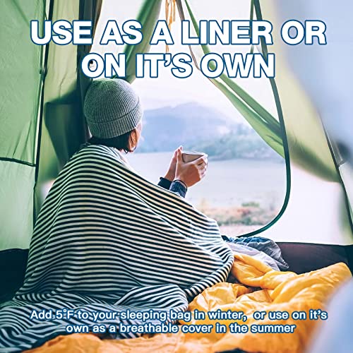 JAICOM Sleeping Bag Liner, Travel Sheets & Adult Sleep Sack, Ultralight and Portable Summer Sleeping Bag - Ideal for Backp...