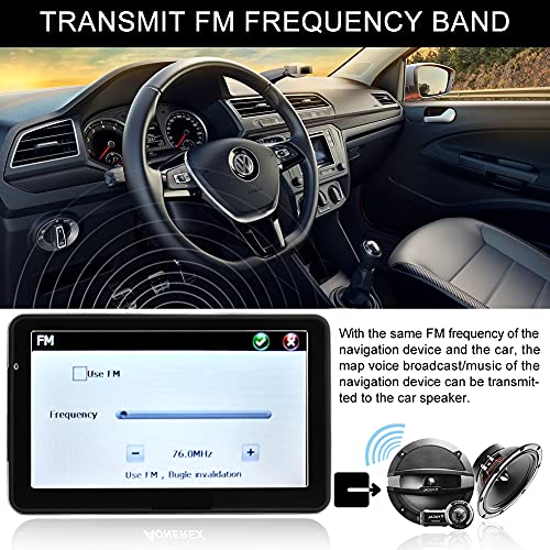Car GPS Navigation, Latest 2025 Map 7 inch Touch Screen Car GPS, Voice Turn Direction Guidance, Support Speed and Red Ligh...