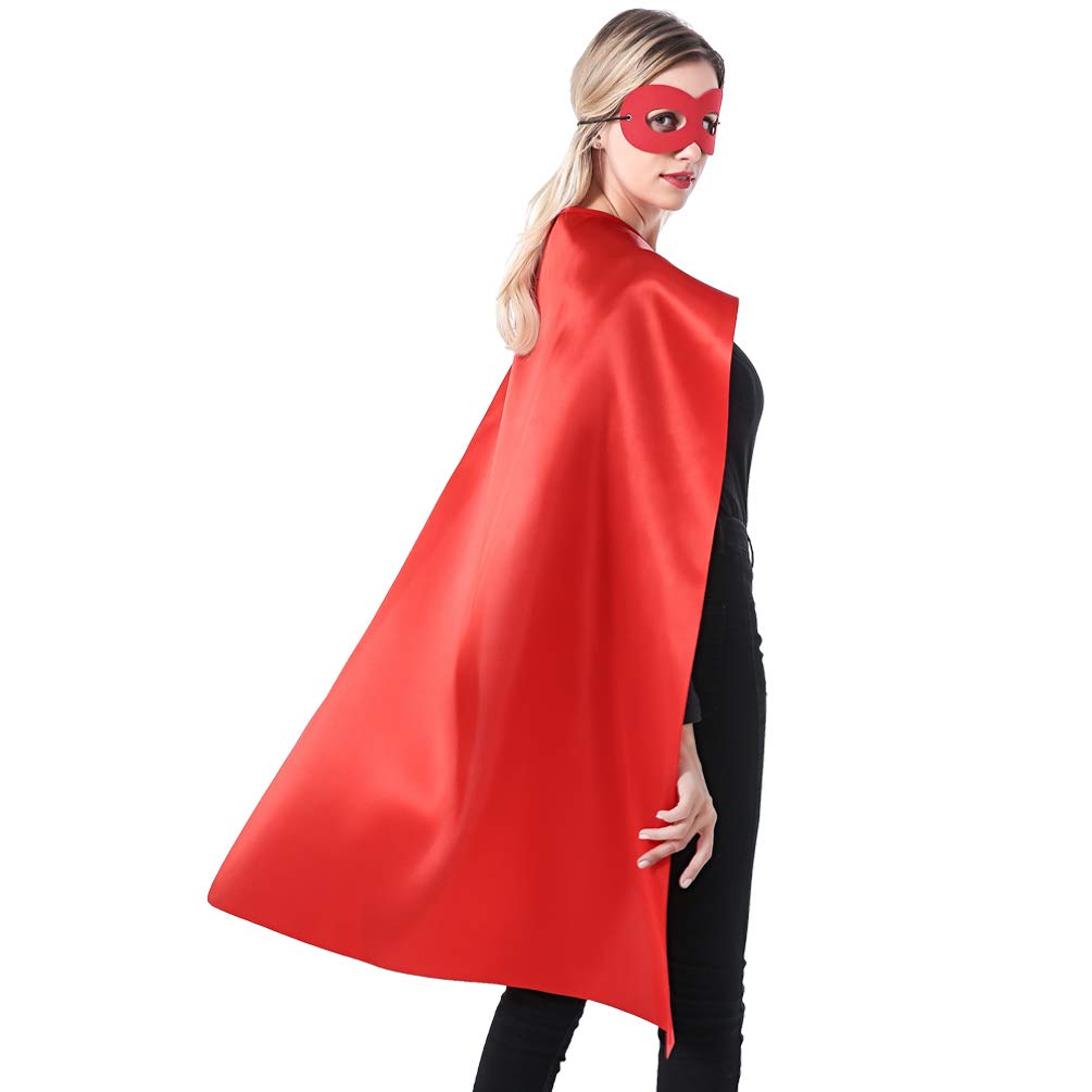 Adult Superhero Capes and Masks for Teenagers Men & Women 14 Sets Bulk Pack - Dress Up Superhero Party Capes for Spirit Day Team Building