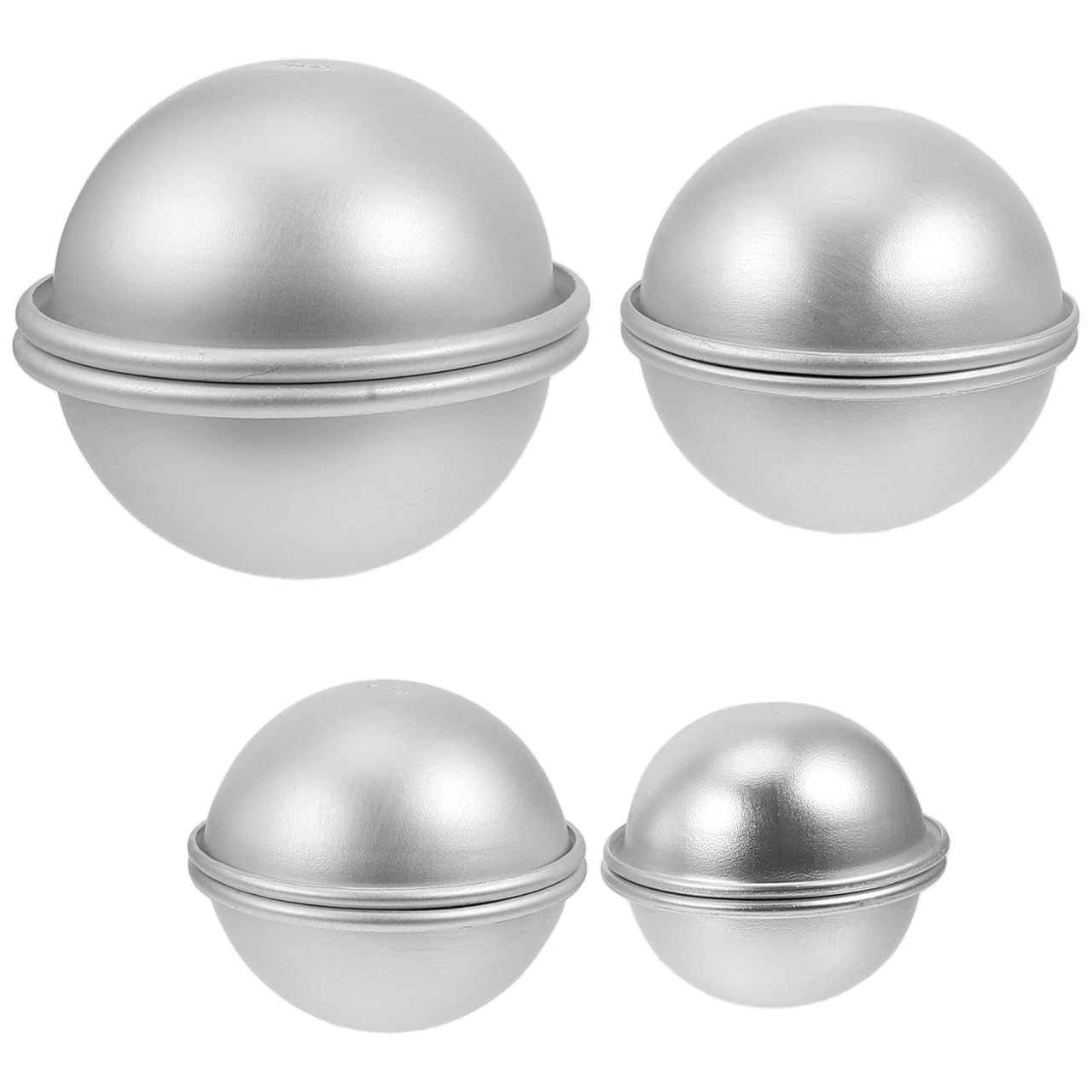 Tofficu 8Pcs Dome Cake Pan - Aluminum Cake Ball Mold - 1.77+2.16+2.55+3.14 Inch Half Ball Cake Pan - Football Cake Pan - 3d Round Shape Cake Mold for Birthday Wedding Anniversary DIY Cake Baking Tool
