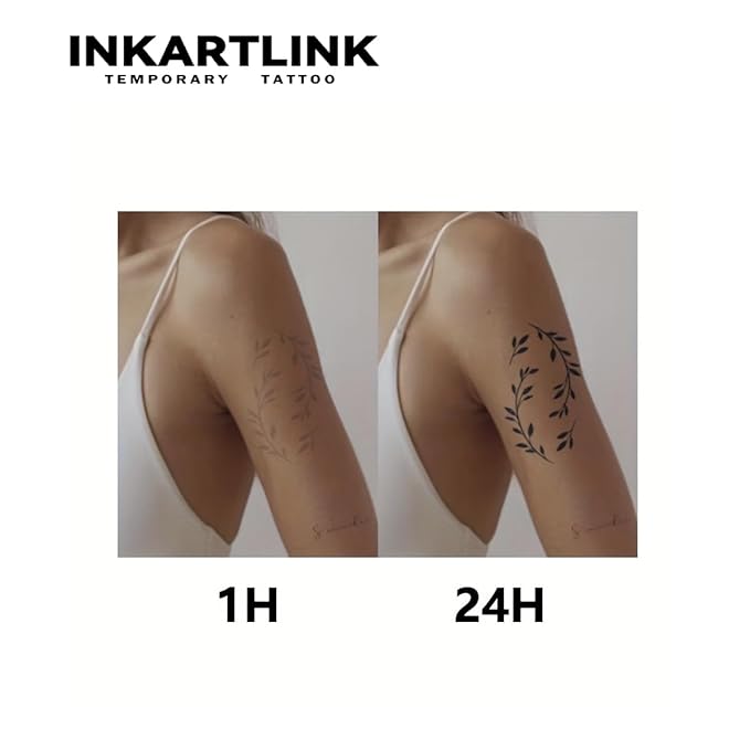 INKARTLINK Semi Permanent Tattoo, party tattoo, beautiful and realistic design, fun tattoo experience, cruelty-free, non-reflective, waterproof (Holy Mother 3)