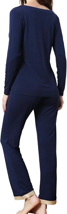 GYS Viscose from Bamboo Women's Pajama Sets Super Soft Long Sleeve Sleepwear Comfy Winter Pjs Sets S-4X