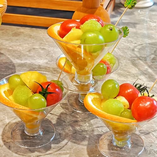 S8686S 50 PCS Disposable Martini Glasses for Parties 5oz,Plastic Martini Glasses Disposable,Martini Plastic Cups for Weddi...