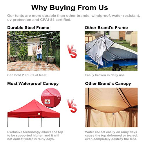 ABCCANOPY Commercial Pop Up Canopy Tent 10x10 Premium-Series, White