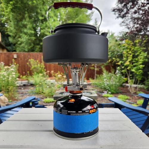 Portable Camping Stove Backpacking Stove, Specialized Hiking Stove Camping Stove with Piezo Ignition Stable Support Wind-R...