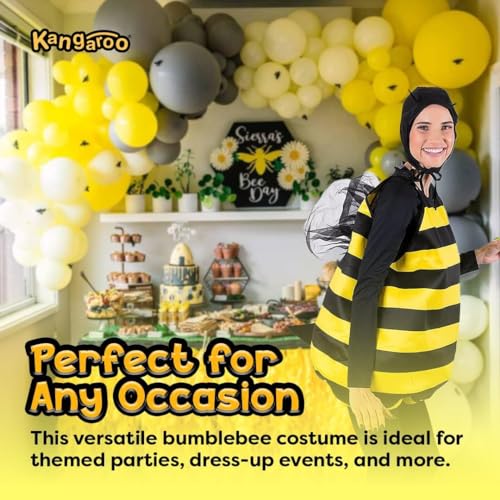 Kangaroo Bumble Bee Halloween Costume for Women and Toddlers - Funny Bumblebee Outfit for Halloween Cosplay Dress up Apparel