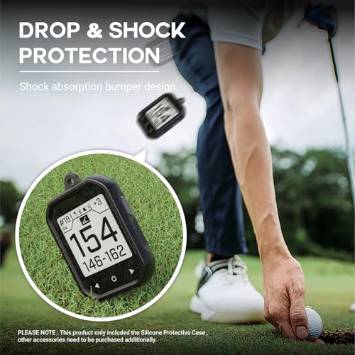 TUSITA Silicone Case Compatible with Bushnell Phantom 3 Handheld Golf GPS - Black