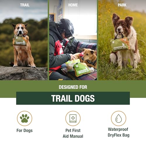 Adventure Medical Kits Trail Dog Medical Kit - Pet First Aid Kit with Dressings, Bandages, Instruction Manual & Tools - Li...