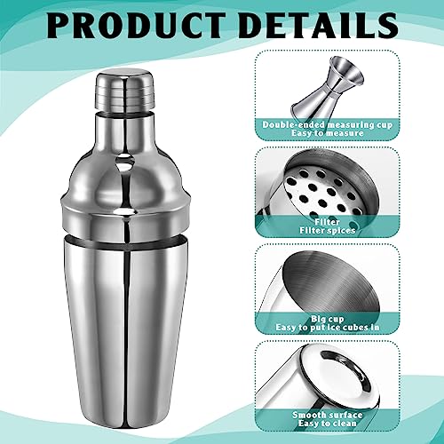 Umigy Cocktail Shaker Set Martini Shaker Bulk Stainless Steel Martini Mixer with Strainer and Double Measuring Jigger for ...