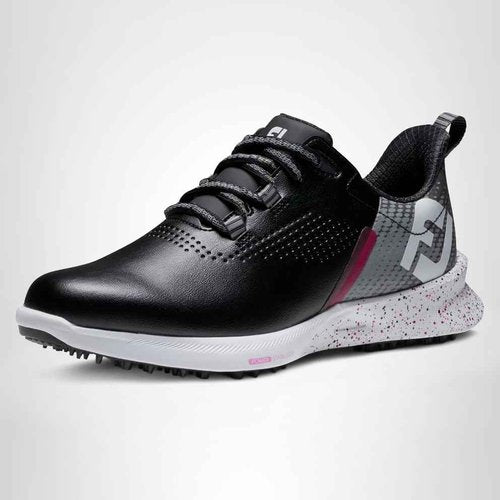 FootJoy Women's FJ Fuel Previous Season Style Golf Shoe, Black/Grey/Hot Pink, 7.5