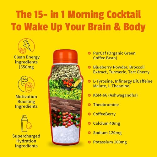 EarlyBird Energy Drink Powder, Morning Cocktail Pineapple Mimosa, Zero Sugar Electrolytes with Amino Acids, Electrolytes P...