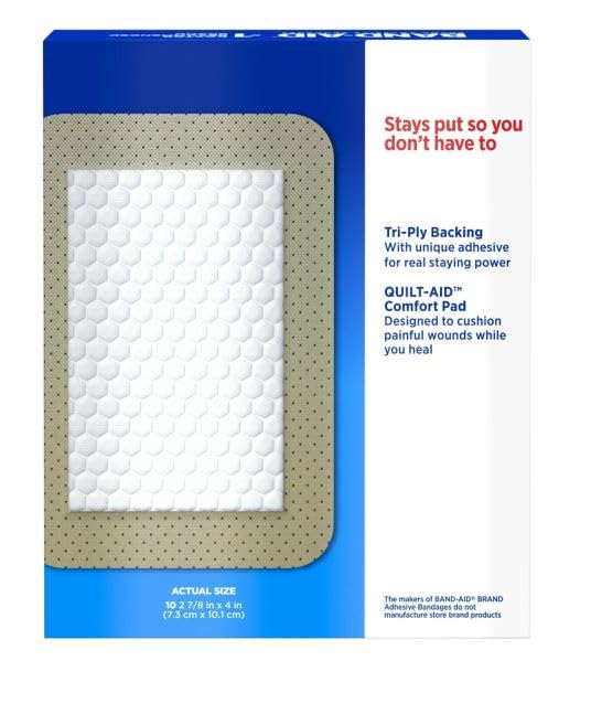 Band-Aid Brand Tru-Stay Adhesive Pads, Sterile Sheer Bandages for First Aid & Wound Care, Pad Covers & Protects Minor Cut...