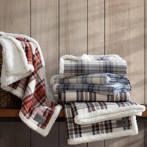 Eddie Bauer - Blanket, Super Soft Reversible Sherpa & Brushed Fleece Bedding, Throw Blankets for Couch, Ideal for Lounging...