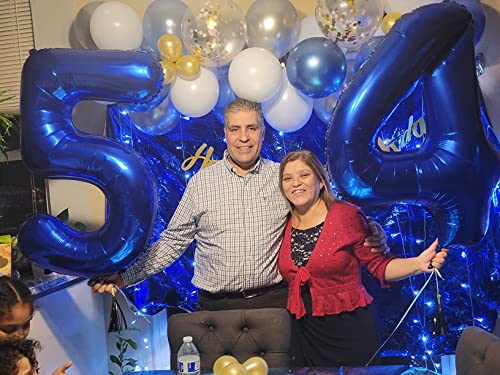 7 Balloon Numbers, 6 7 Birthday Decorations, Six Seven Decoration 40 Inch 7 Balloons for Birthday Party, Dark Blue Number ...