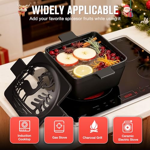 Wood Stove Steamer, Wood Stove Humidifier, Woodstove Steamer, Cast Iron Humidifier for Wood Stove 2.7 Quart Large Capacity...