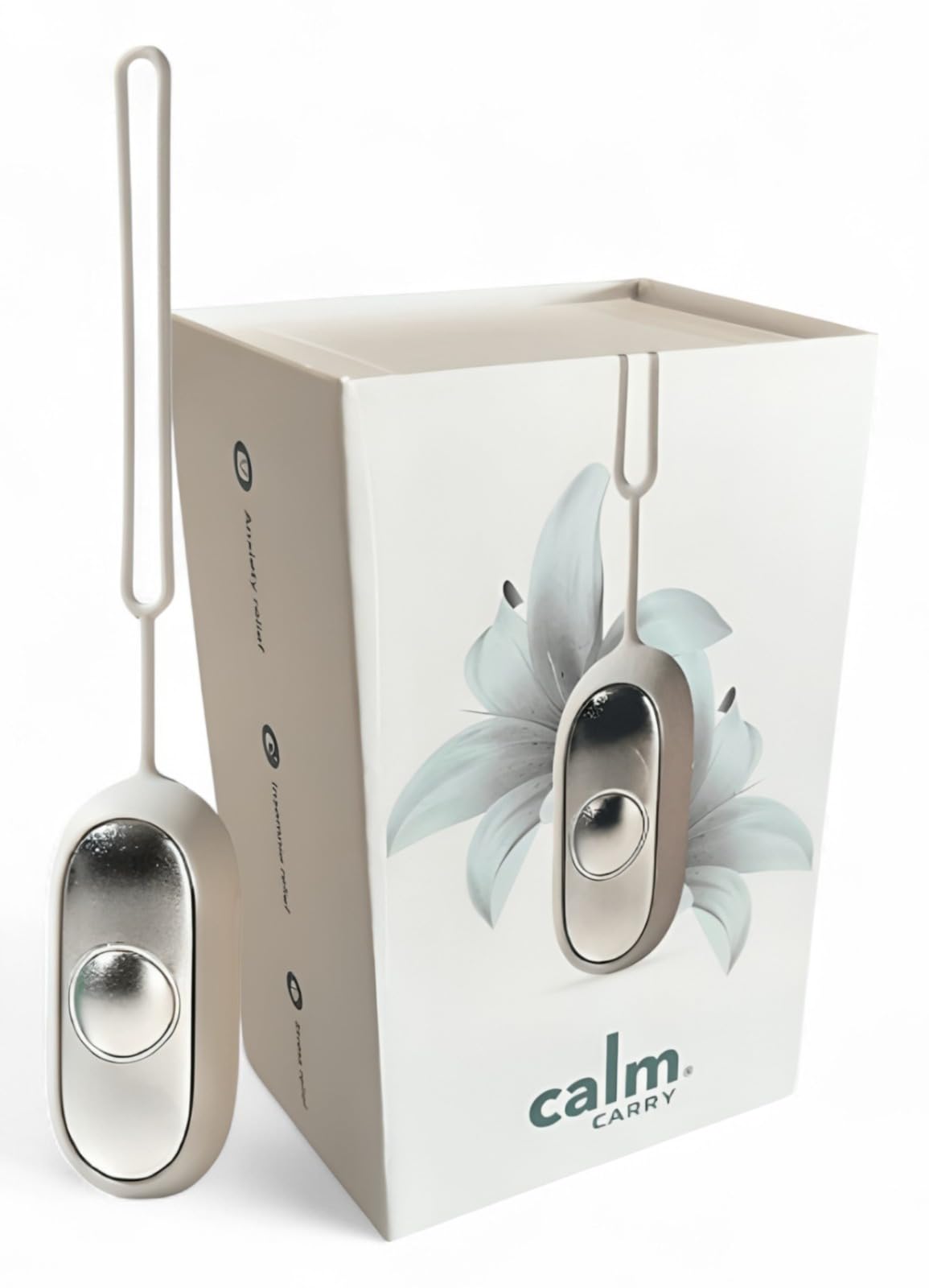 Glowco CalmCarry Sleep Aid Device – Handheld Microcurrent Relaxation Tool, Supports Calm, Focus & Gentle Relief, USB Rechargeable, Portable Wellness Device for Adults & Kids | Gray Calm Carry