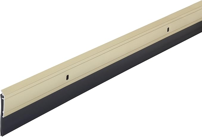 M-D Building Products 05744 All-Season Door Sweep, Heavy Duty Aluminum and Vinyl, Ideal for Residential & Commercial Use, Easy Installation, Ensure Comfort and Save Energy (36 Inch, Gold)