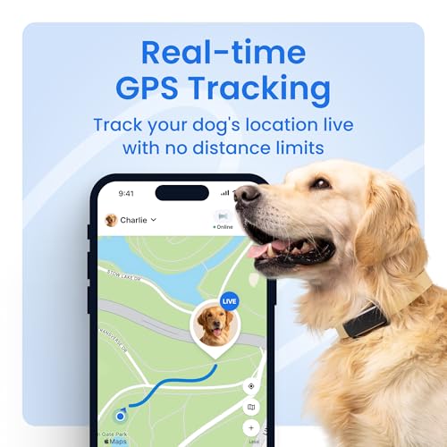 Tractive Smart Dog GPS Tracker | Live Pet Tracker with Virtual Fence | Vital Signs Monitoring of Heart & Respiratory Rate...