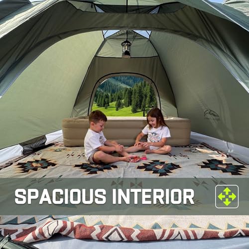 Happy Travel 1/2/3/4 Person Camping Tent, Instant Easy Pop Up Tents for Camping,Automatic Waterproof Family Camping Tent, ...