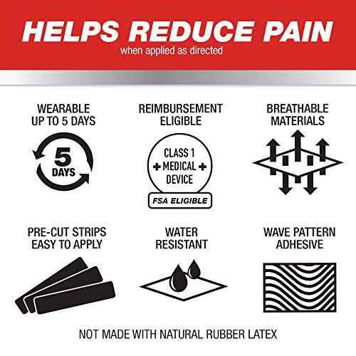 MUELLER Sports Medicine Typhoon Kinesiology Therapeutic Tape, Quality Athletic Tape, Latex Free, 20 Pre-Cut I-Strips, 2" x 9.75" Each Strip