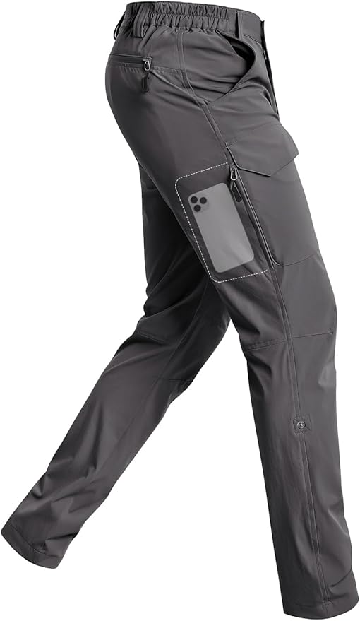 Cycorld Men's Hiking Pants Lightweight: Quick Dry Breathable Water-Resistant Stretch for Outdoor Fishing Travel