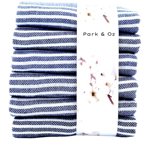 PARK & OZ Turkish Beach Towels – 6-Pack Oversized 100% Cotton Quick-Dry & Sand-Free Towels 72" x 40" – Ultra-Absorbent, Li...