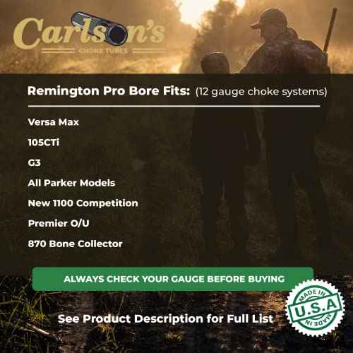 CARLSON'S Choke Tubes 12 Gauge for Remington Pro Bore | Blued Steel | Delta Waterfowl Extended Choke Tube | Made in USA