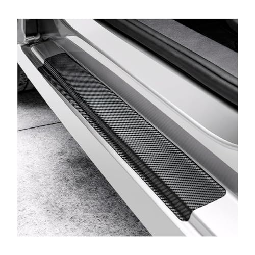 Ohleats 4 PCS Car Door Sill Protectors, Anti Scratch Carbon Fiber Auto Threshold Cover Strips, Decorative Door Entry Edge ...